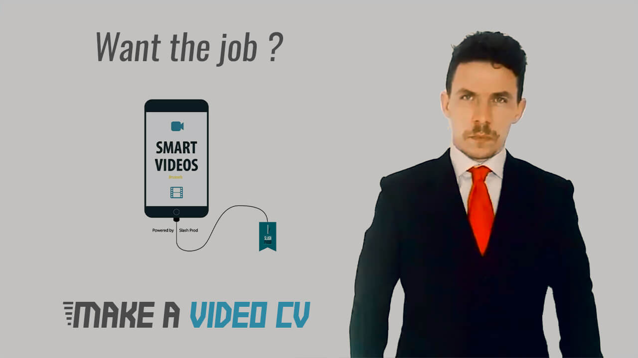 This image is a video thumbnail, which indicates the item make a video cv with your smartphone