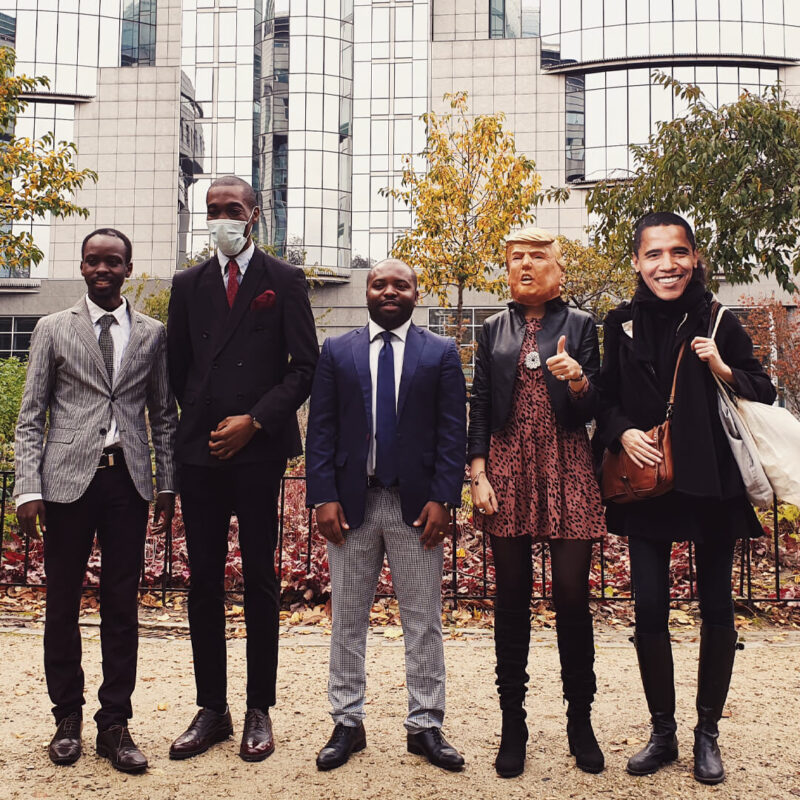 In front of the European Parliament to talk about live streaming and 2020 US elections